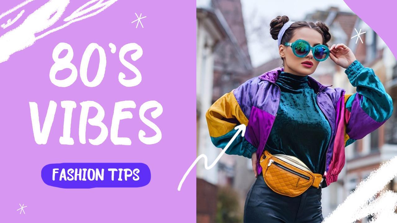 80s Retro Style Fashion Tips YouTube Thumbnail Template