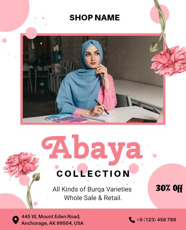 Abaya and Burqa Collection Sale Flyer Template