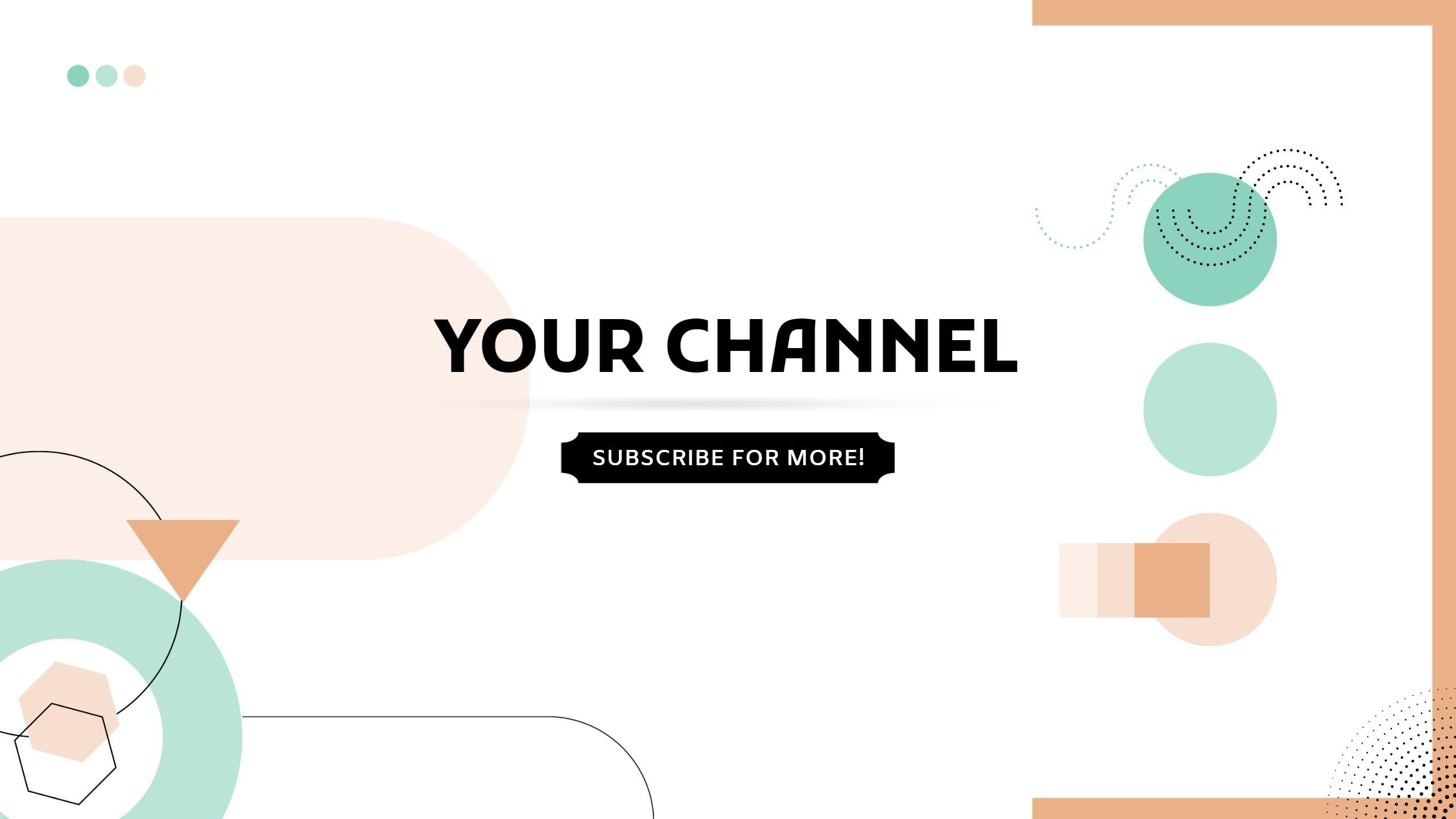 Abstract Geometric Shapes with Pastel Colors YouTube Banner Template