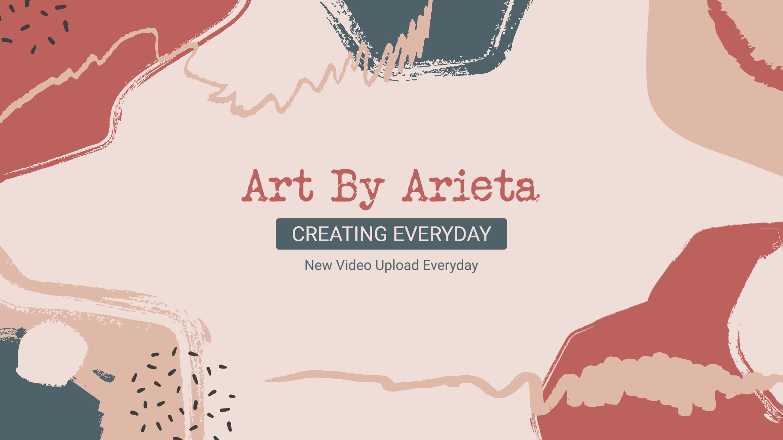Abstract Shapes and Earthy Tones YouTube Channel Banner Template