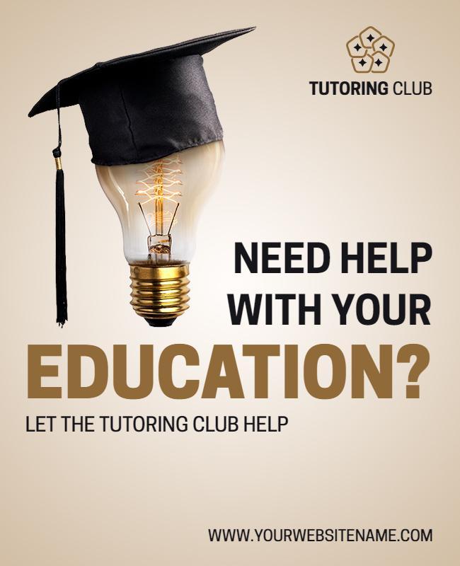 Academic Assistance Tutoring Club Flyer Template