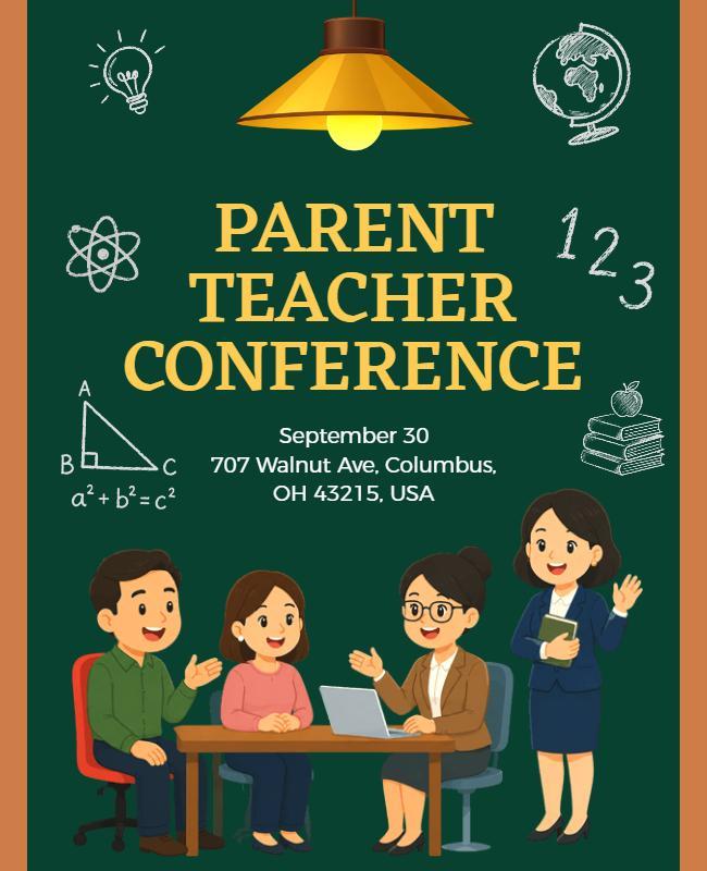 Academic Conference at School Poster Template