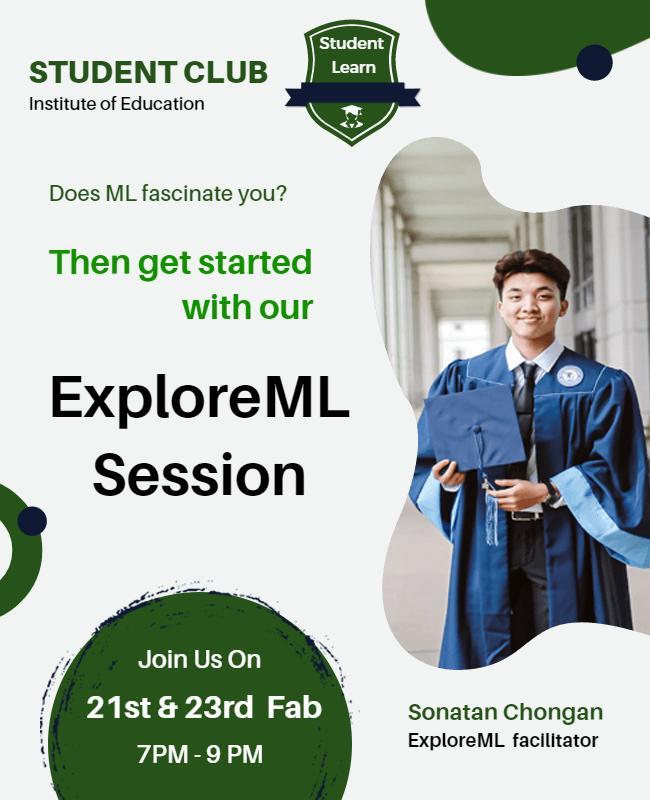 Academic Green Explore Machine Learning Session Poster Template