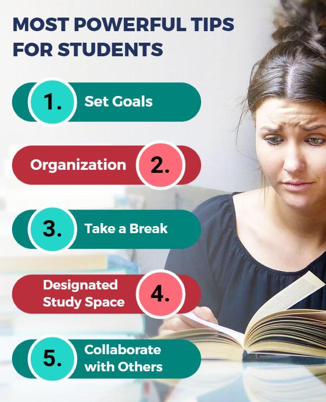 Academic Success Tips for Students Flyer Template