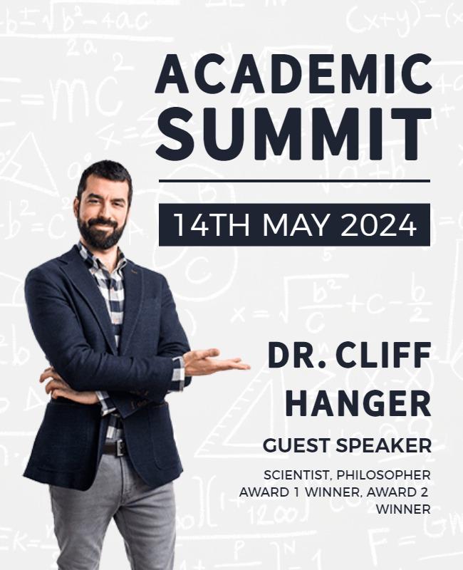 Academic-Themed Professional Summit Announcement Poster Template