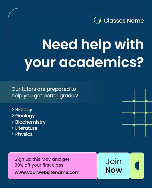 Academic Tutoring Services Promotional Flyer Template