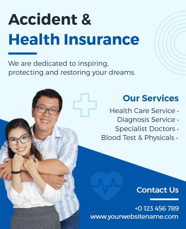 Accident and Health Insurance Services Flyer Template