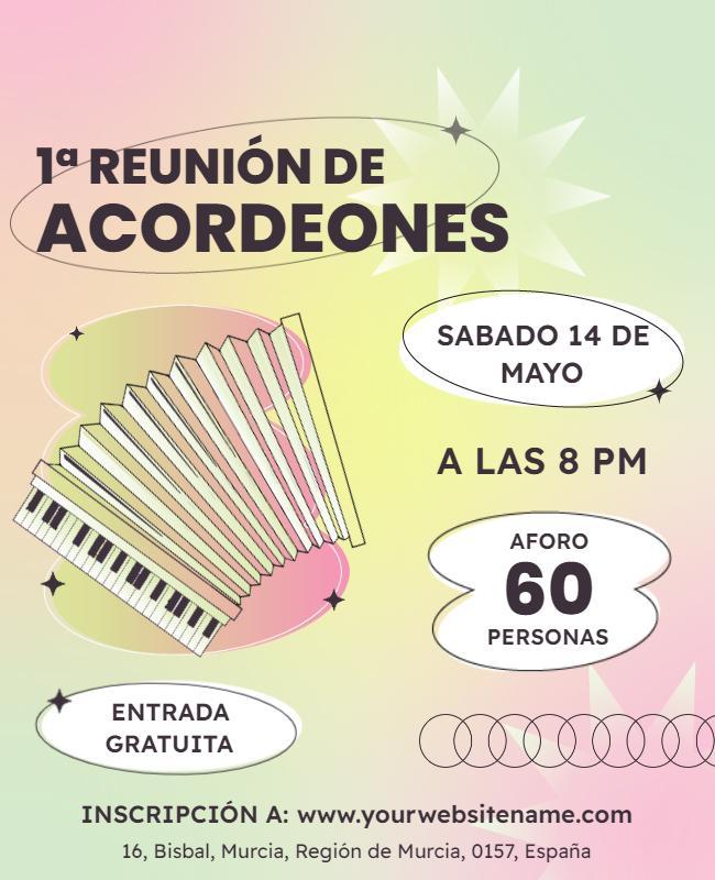 Accordion Gathering Event Flyer Template