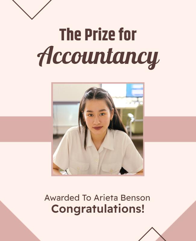 Accountancy Award Recognition Flyer Template