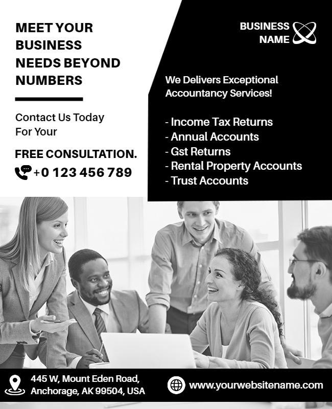 Accountancy Services Consultation Flyer Template