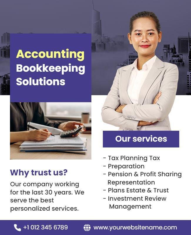 Accounting and Bookkeeping Services Flyer Template