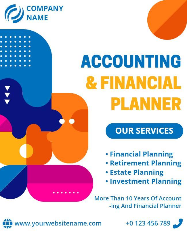 Accounting and Financial Planner Services Flyer Template