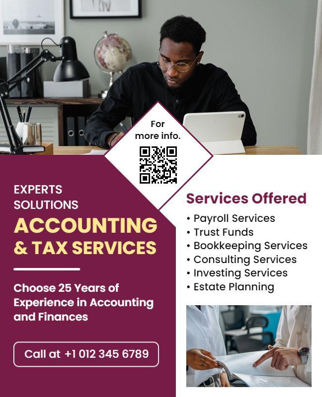 Accounting and Tax Services Business Flyer Template