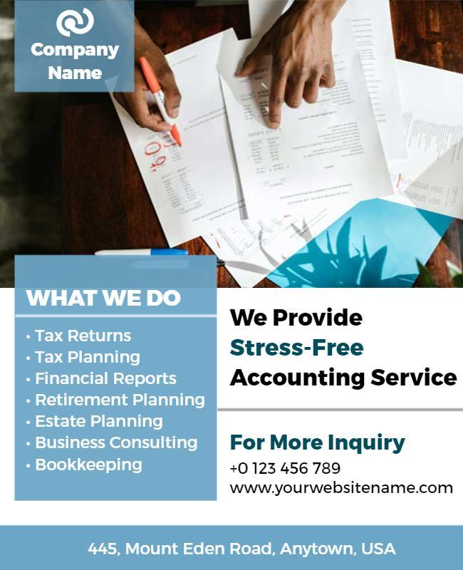 Accounting Services Flyer Design Template