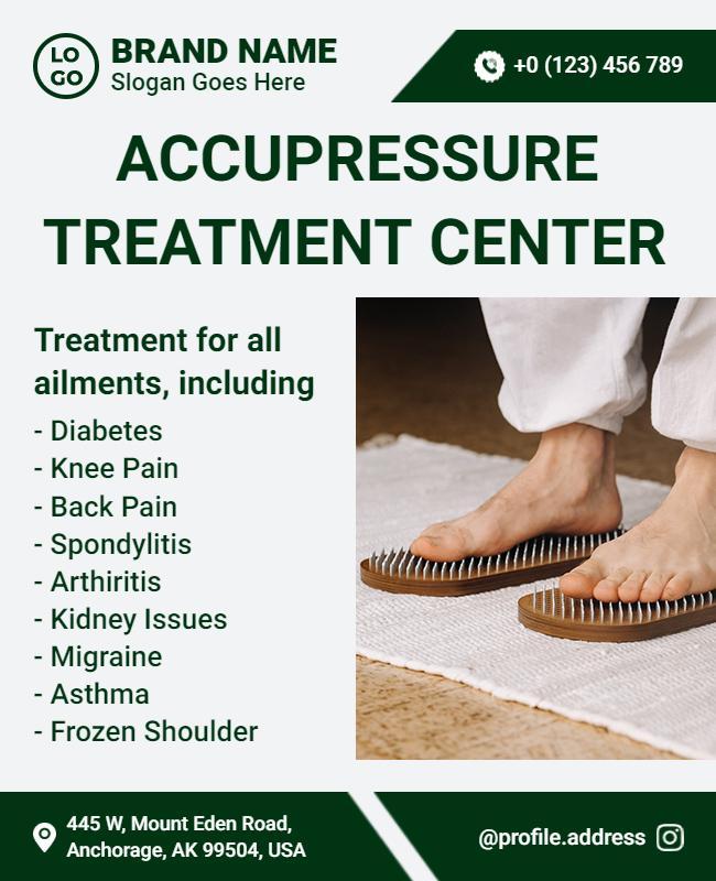 Accupressure Treatment Health Center Flyer Template