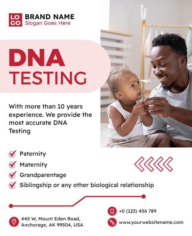 Accurate Dna Testing Services Flyer Template