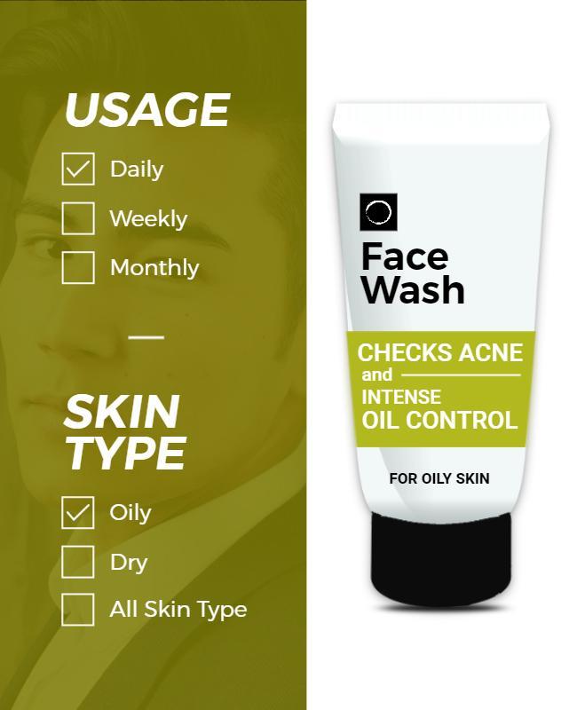 Acne Control Face Wash Promotion Flyer Template