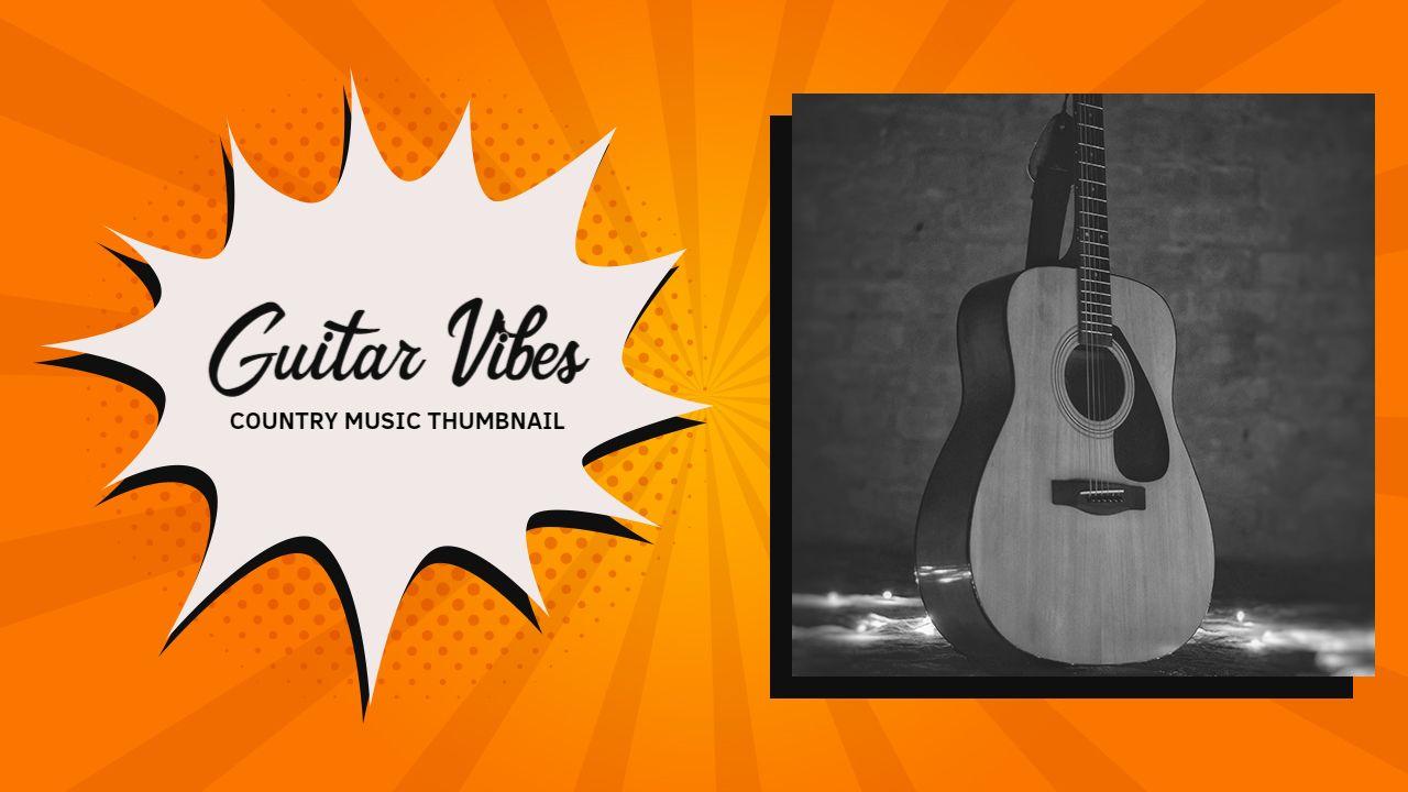 Acoustic Guitar Vibes Country Music YouTube Thumbnail Template