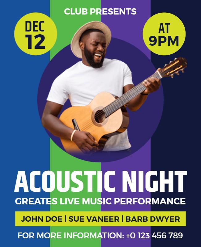 Acoustic Live Music Night Event Flyer Template