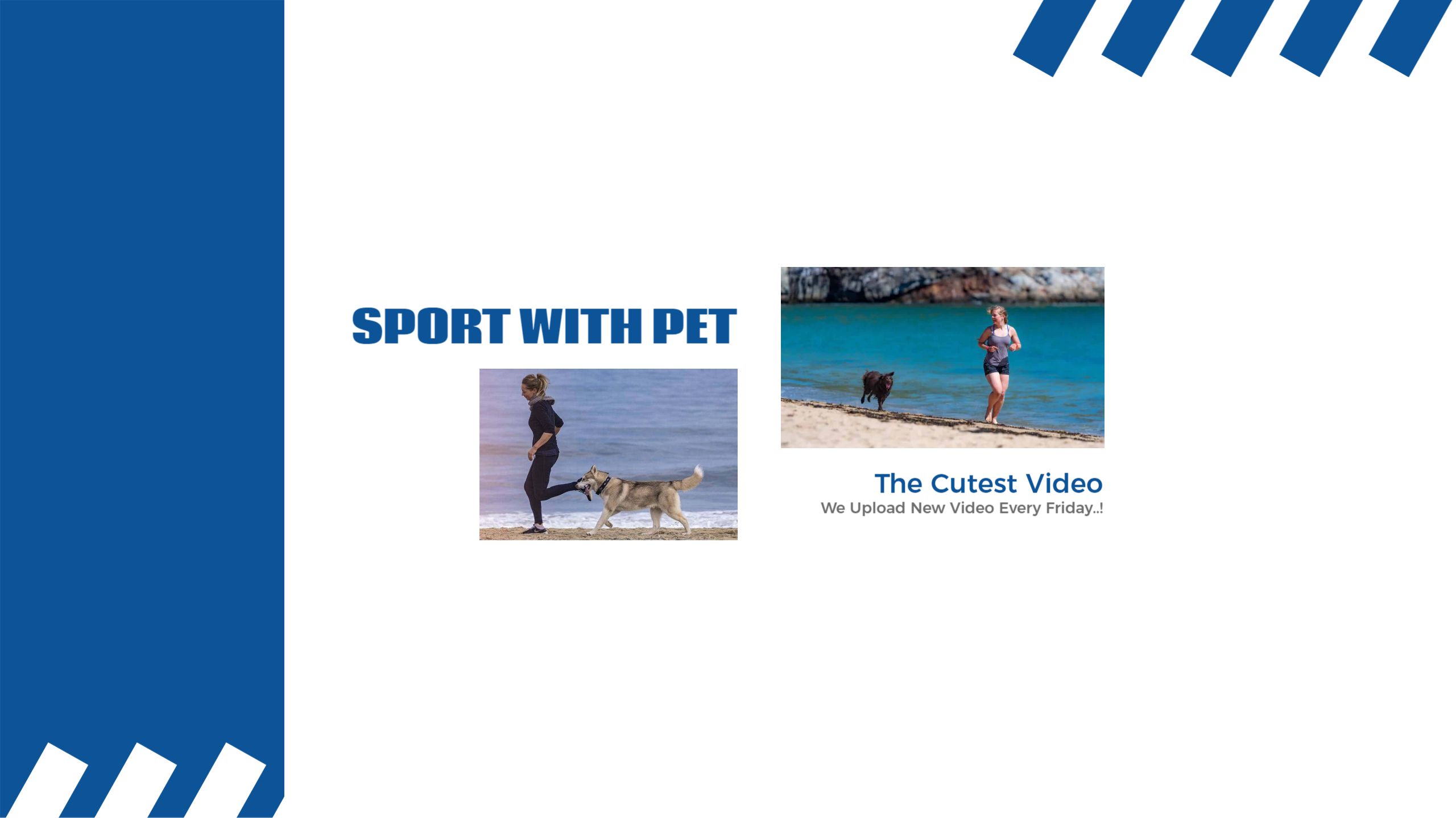 Active Outdoor Activities with Pets and Blue Accents YouTube Banner Template