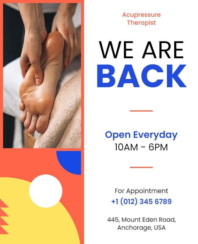 Acupressure Therapist Service Announcement Flyer Template