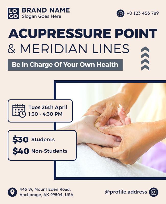 Acupressure Workshop and Health Seminar Flyer Template