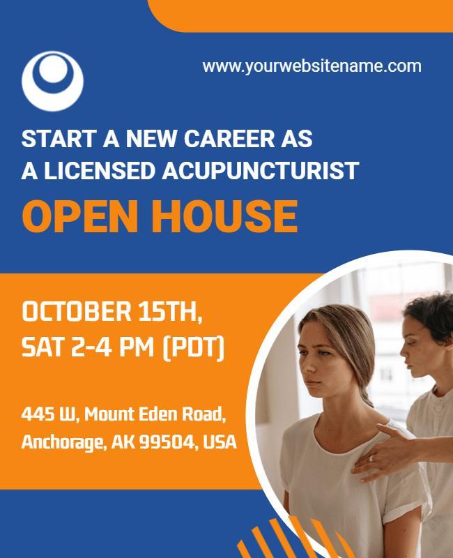 Acupuncturist Career Open House Event Flyer Template