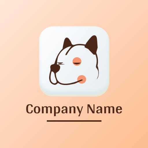 Adorable Cartoon Pitbull Design Suitable for Pet Services Logo Template