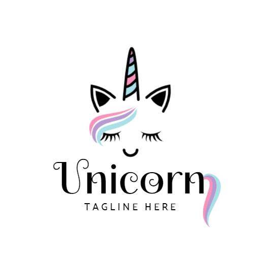 Adorable Pastel Unicorn Design Capturing Magical Moments Logo Template