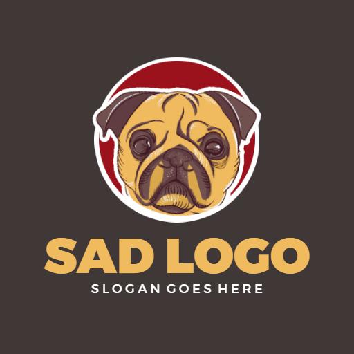 Adorable Pug Illustration Highlighting Dog Care Logo Template