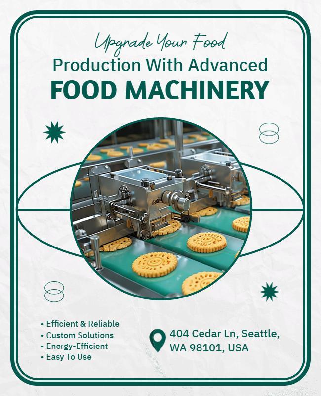 Advanced Food Production Machinery Flyer Template