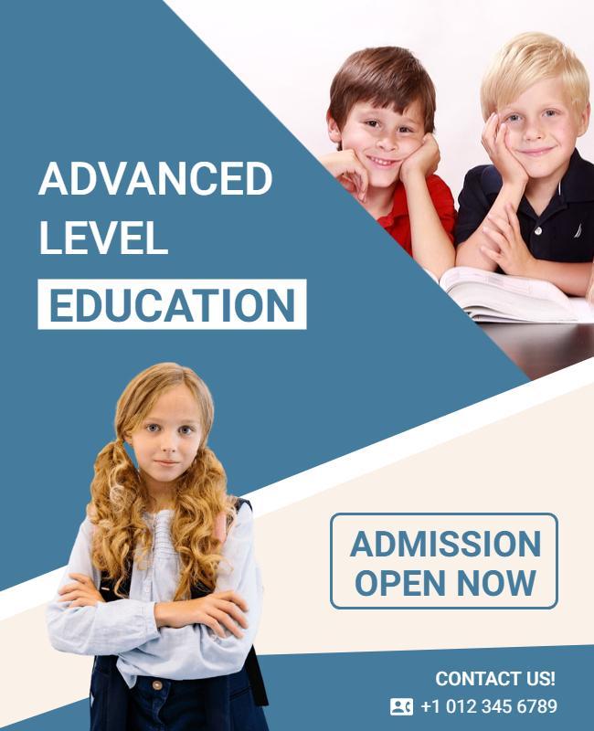 Advanced Level Education Admission Flyer Template