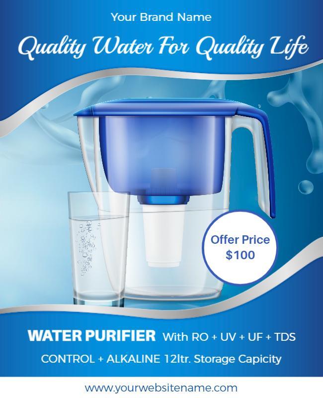 Advanced Water Purifier Promotion Flyer Template