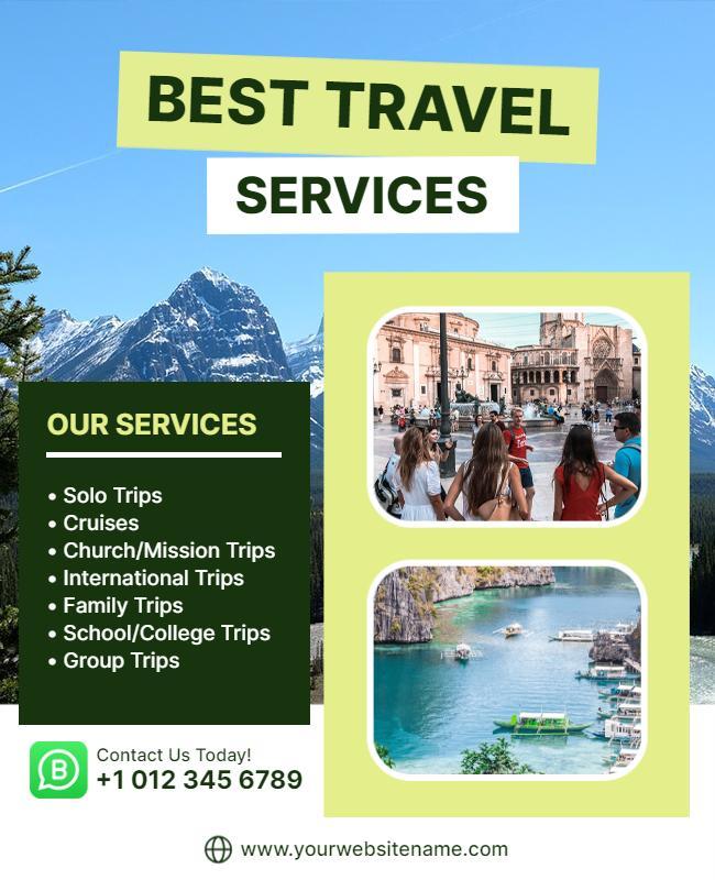 Adventure and Group Travel Services Flyer Template