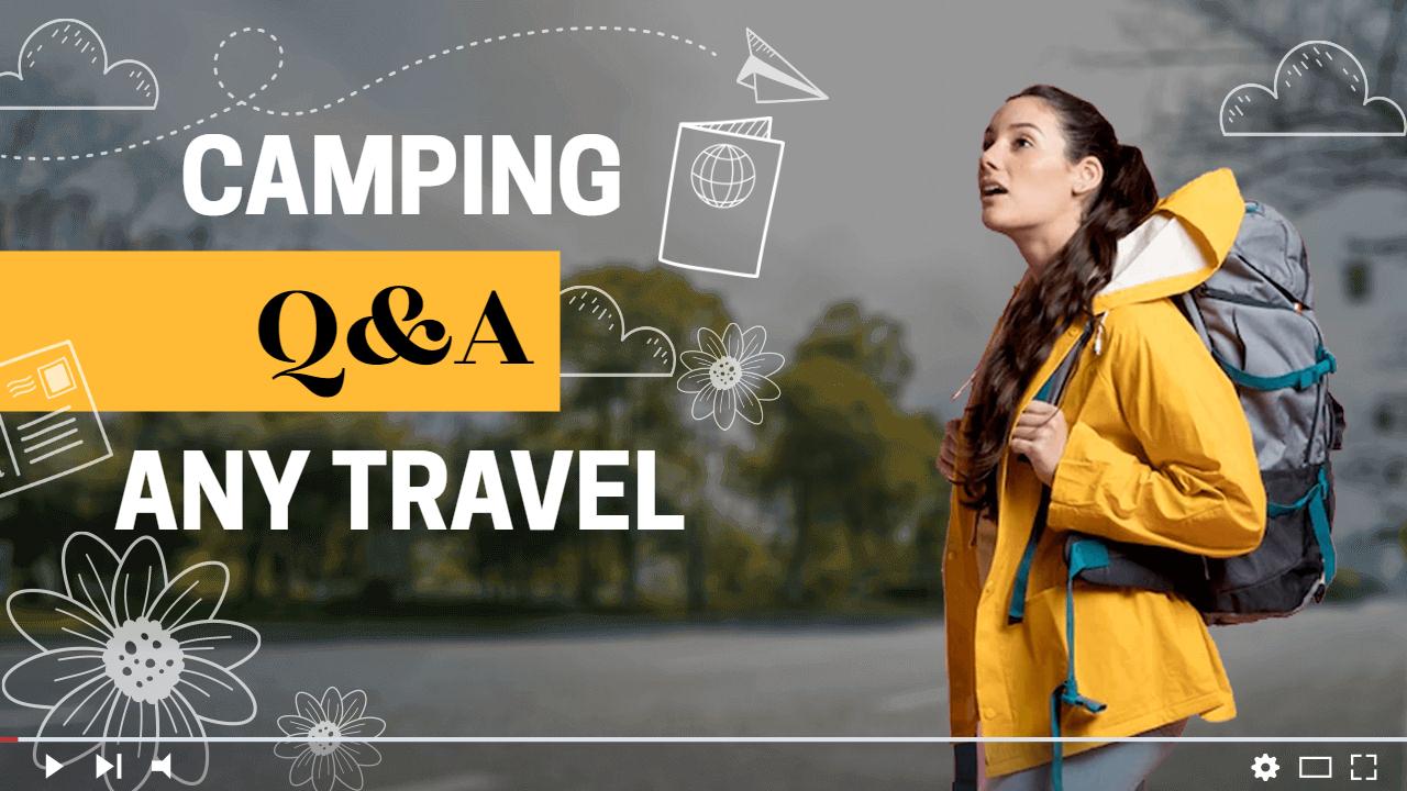 Adventure Camping Q&A Travel YouTube Thumbnail Template