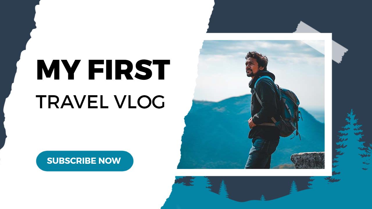Adventure Hiking Journey Travel Vlog YouTube Thumbnail Template