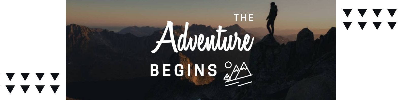 Adventure-Inspired Landscape with Mountains LinkedIn Banner Template