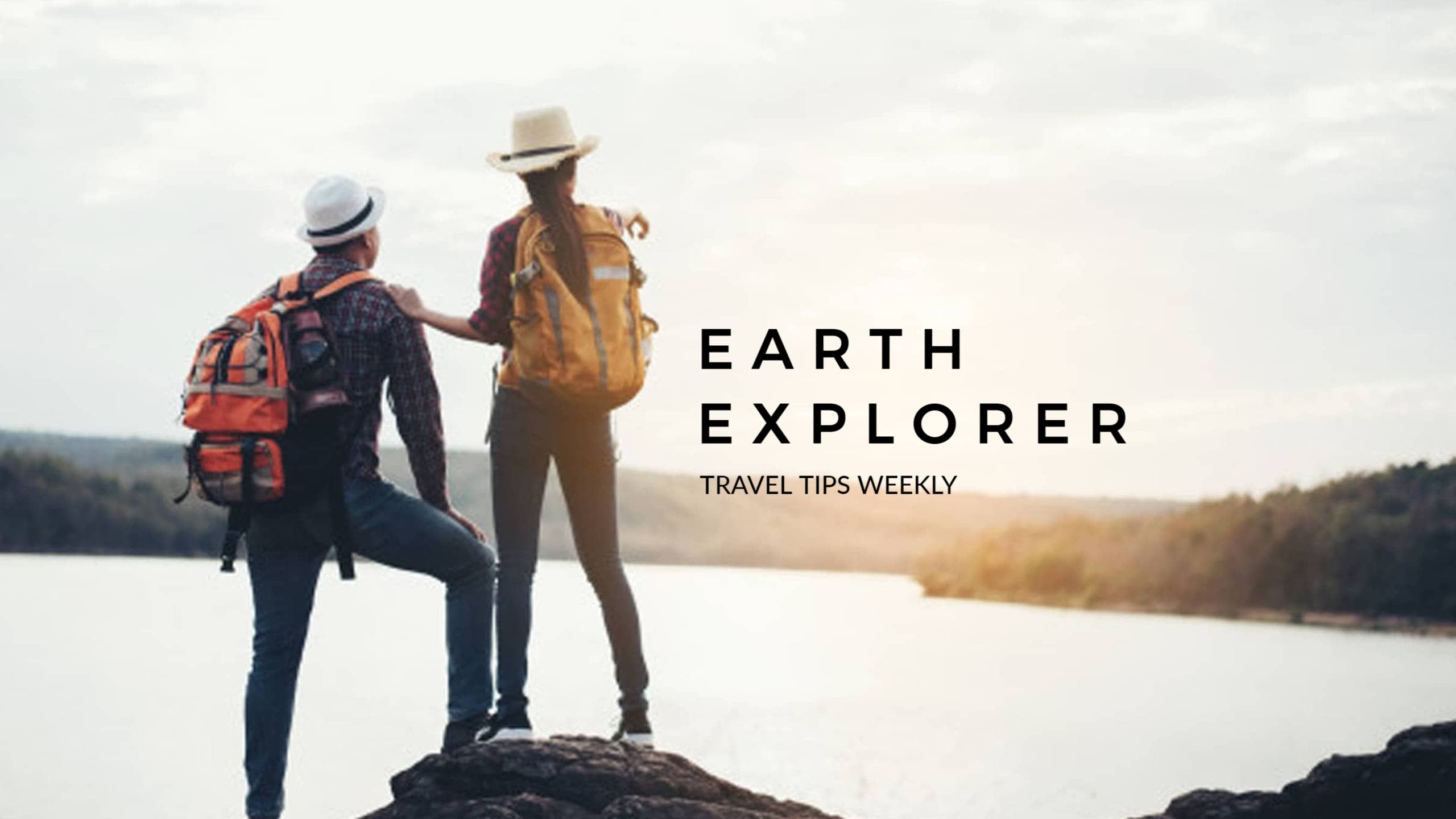Adventure Seekers Enjoying Scenic Views Travel YouTube Banner Template