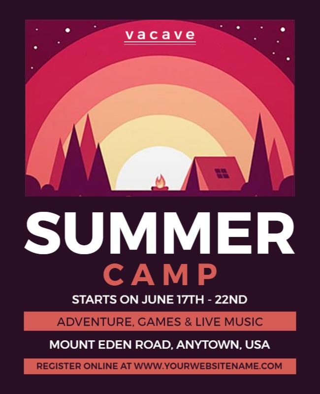 Adventure Summer Camp Event Flyer Template