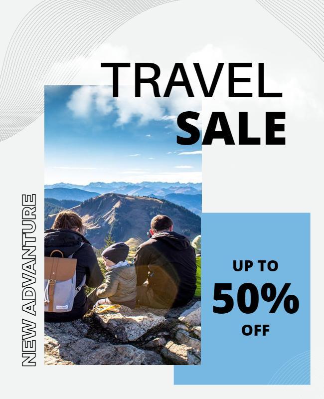 Adventure Travel Discount Sale Flyer Template