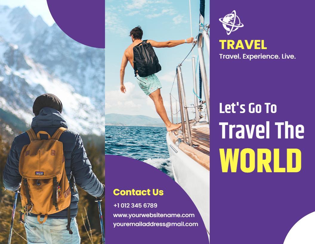 Adventurous Travel Tour Packages and Discounts Brochure Template