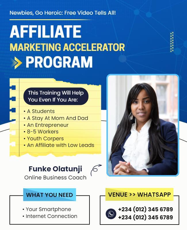 Affiliate Marketing Accelerator Program Flyer Template