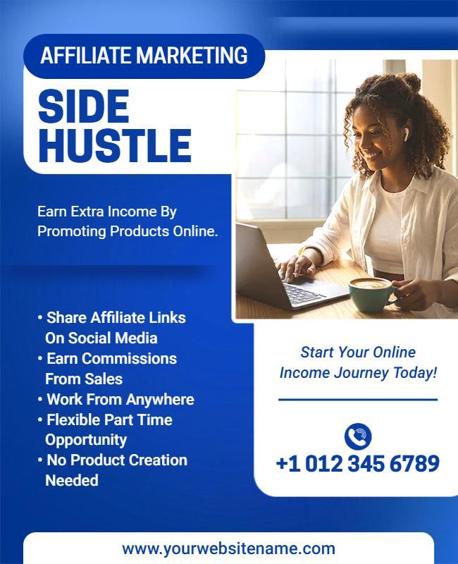 Affiliate Marketing Side Hustle Opportunity Flyer Template