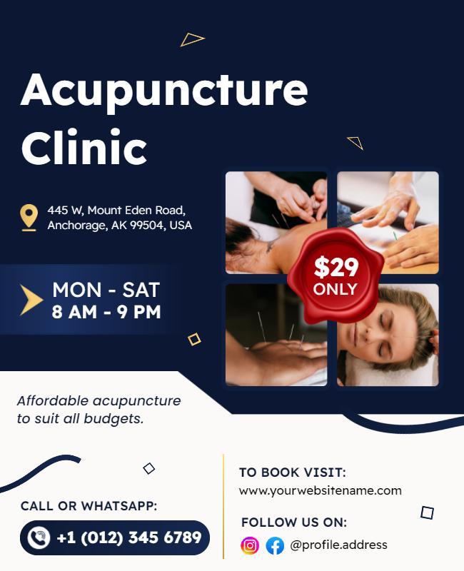 Affordable Acupuncture Clinic Promotional Flyer Template