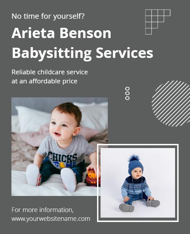 Affordable Babysitting and Childcare Service Flyer Template