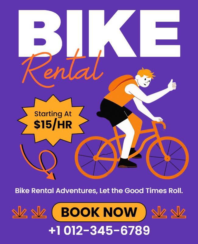 Affordable Bike Rental Service Flyer Template