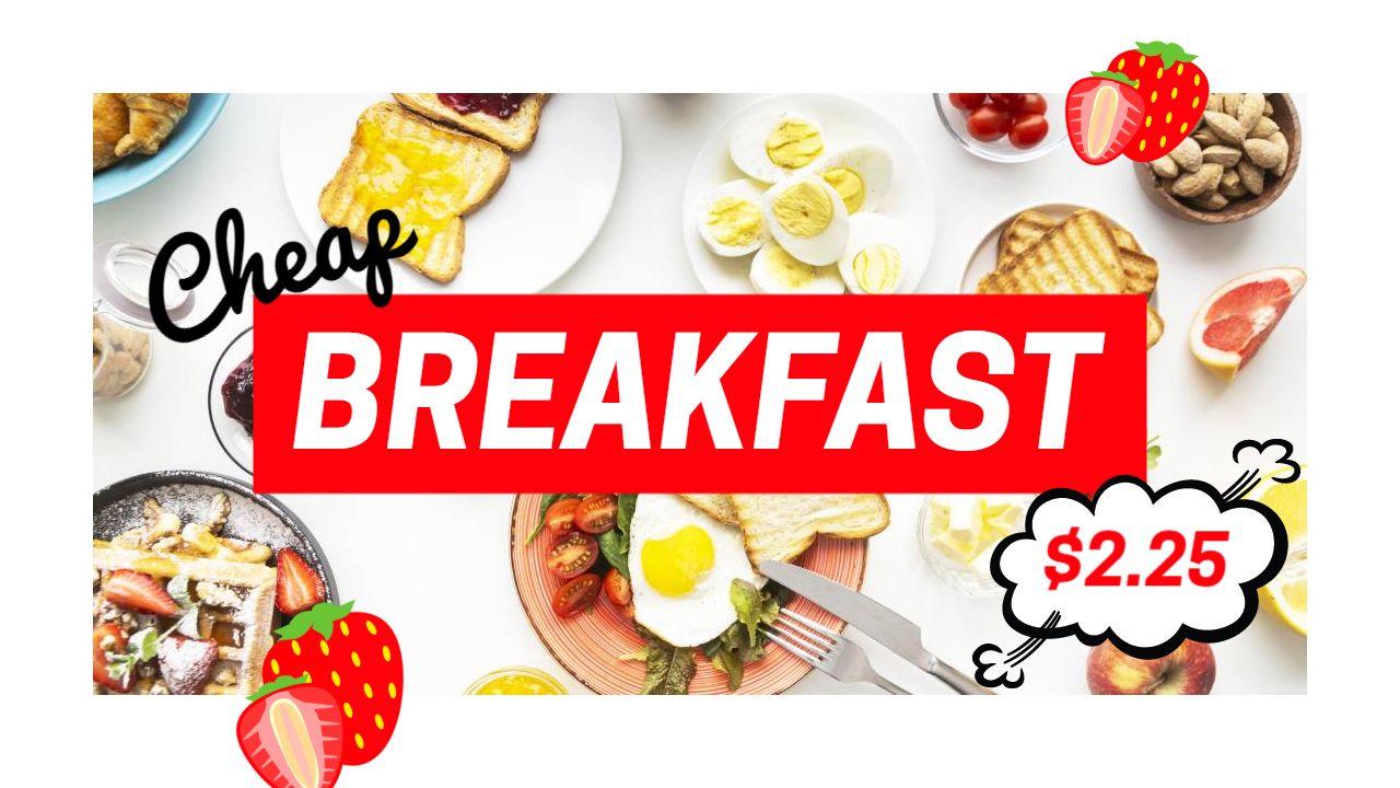 Affordable Breakfast Ideas Delicious Food YouTube Thumbnail Template