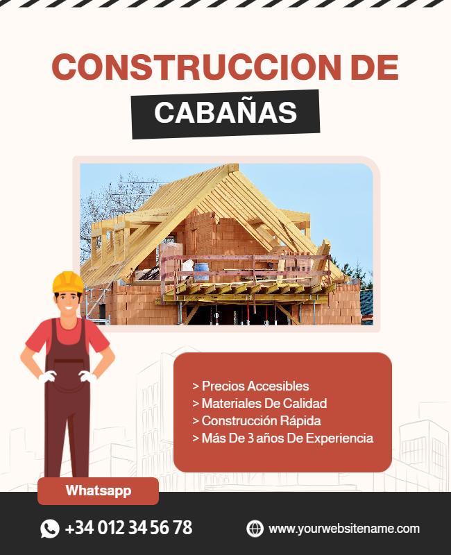 Affordable Cabin Construction Services Flyer Template