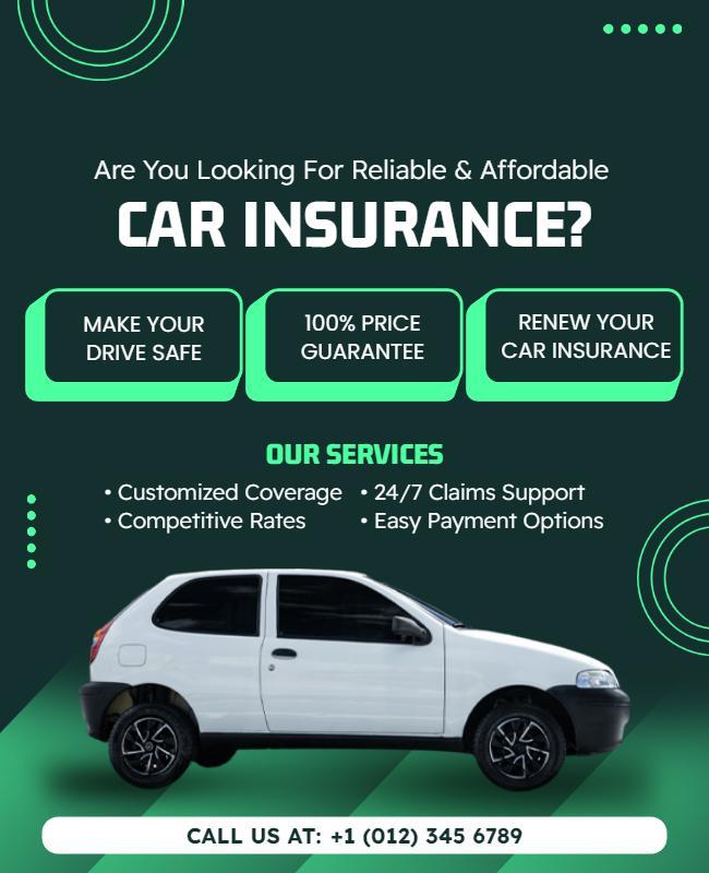 Affordable Car Insurance Offer Flyer Template