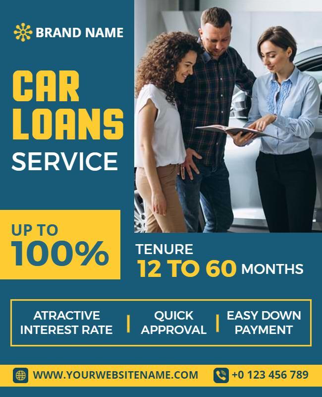 Affordable Car Loan Service Promotion Flyer Template